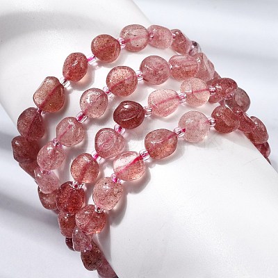 Natural Strawberry Quartz Beads Bracelets GG-CBA05D5-02B-03A-1