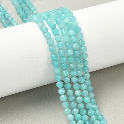 Natural Amazonite Beads Strands G-E411-43-4mm-01-1