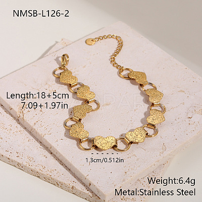 304 Stainless Steel Link Chain Bracelets WG2CD65-02-1