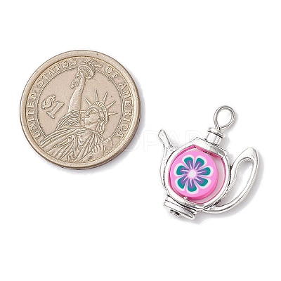 Handmade Polymer Clay Pendants PALLOY-JF04359-1