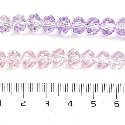 Transparent Painted Glass Beads Strands DGLA-A034-T6mm-A05-1