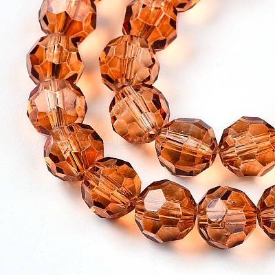 Baking Paint Transparent Glass Beads Strands X-DGLA-A035-T8mm-A04-1