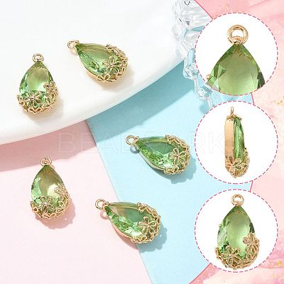 Transparent Glass Pendants GLAA-FZ0001-02J-1