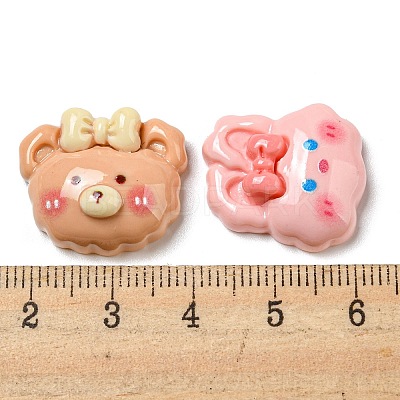 Opaque Resin Decoden Cabochons RESI-F052-B08-1