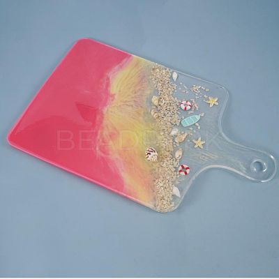 Rectangle Handle Dinner Plate Silicone Molds X-DIY-L021-54-1
