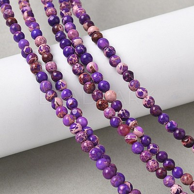 Dyed Natural Regalite/Imperial Jasper/Sea Sediment Jasper Beads Strands G-B124-C05-07-1