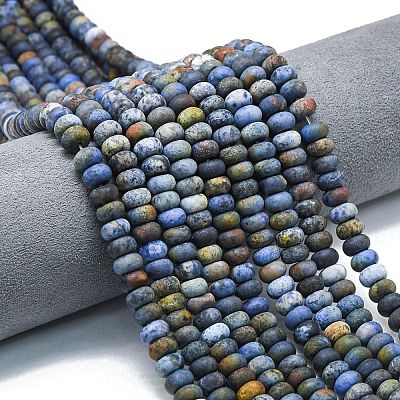 Natural Dumortierite Beads Strands G-P575-A48-8x5mm-1