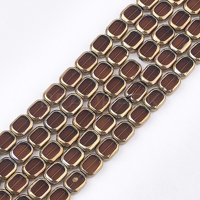 Electroplate Glass Beads Strands X-EGLA-S188-10D-1