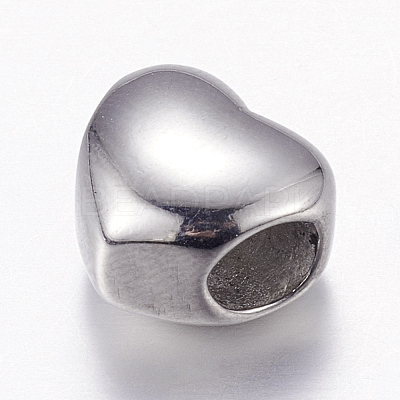 Tarnish Resistant 304 Stainless Steel European Beads STAS-E144-302P-1