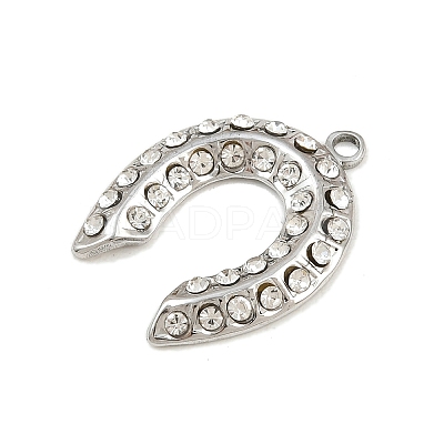 304 Stainless Steel with Crystal Rhinestone Pendants SA-CBABA5E-21P-1