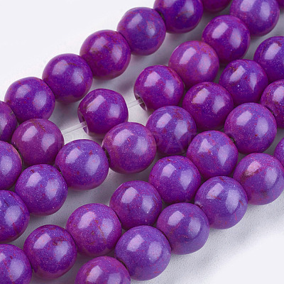 Synthetic Turquoise Beads Strands X-TURQ-G106-8mm-02O-1