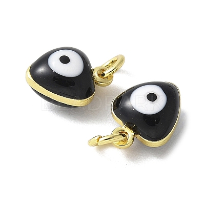 Brass Enamel Charms KK-S518-03D-G-1