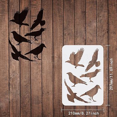 Large Plastic Reusable Drawing Painting Stencils Templates DIY-WH0202-189-1