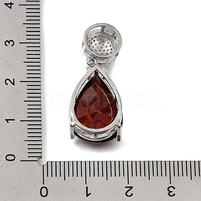 Brass Pave Cubic Zirconia Pendants KK-N290-33P-01-1