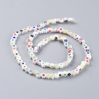 Handmade Millefiori Glass Bead Strands LAMP-J035-4mm-11-1