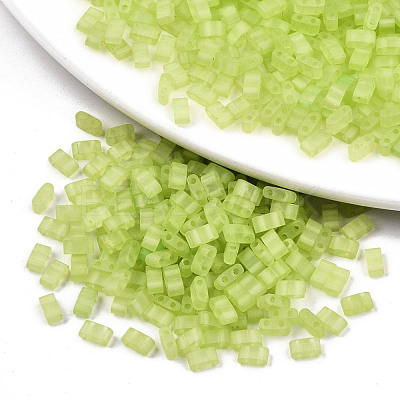 FGB 2-Hole Baking Paint Glass Seed Beads SEED-S031-M-SH1204FR-1