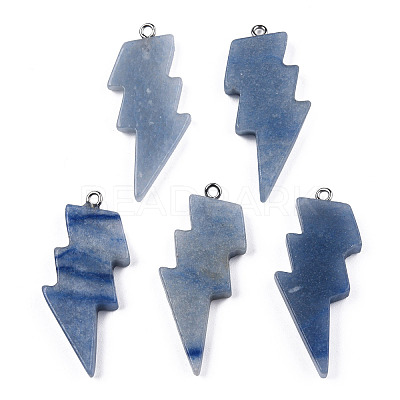 Dyed & Heated Natural Blue Aventurine Pendants G-N332-53-A05-1