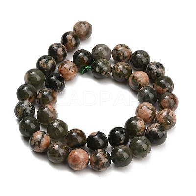 Natural Green Rutilated Quartz Beads Strands G-G475-A02-10mm-1