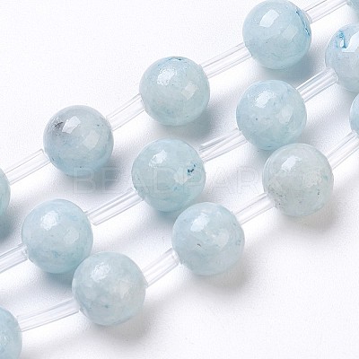 Natural Dyed Marble Beads Strands G-I203-A-8mm-1-1