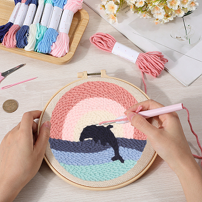 Punch Embroidery Starter Kits DIY-WH20007-13D-1