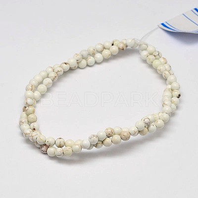 Round Natural Magnesite Beads Strands G-M138-39-1