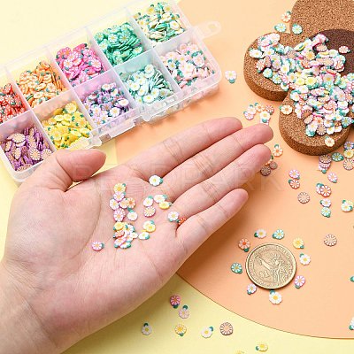 60g 10 Styles Handmade Polymer Clay Cabochons CLAY-CJ0001-66-1