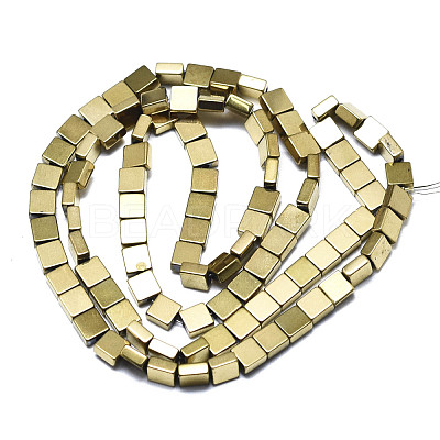 Electroplate Non-magnetic Synthetic Hematite Beads Strands G-S352-39-1