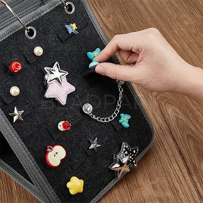 Felt Shoe Charms Collection Binder Calendar Book AJEW-WH0270-481-1