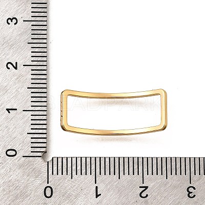 Brass Open Back Bezel Link Rings KK-B152-08A-G-1