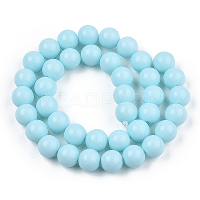 Opaque Solid Color Glass Beads Strands GLAA-T032-P4mm-10-1-1