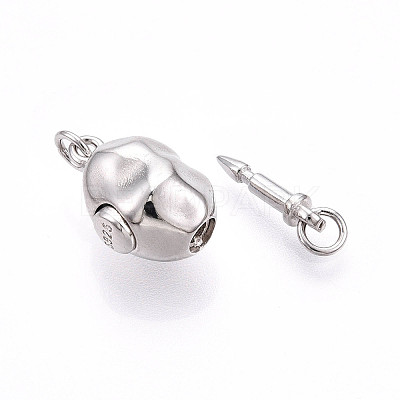 925 Sterling Silver Box Clasps STER-T007-136P-1