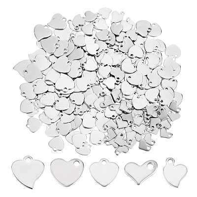400Pcs 5 Style 304 Stainless Steel Charms STAS-DC0004-08-1