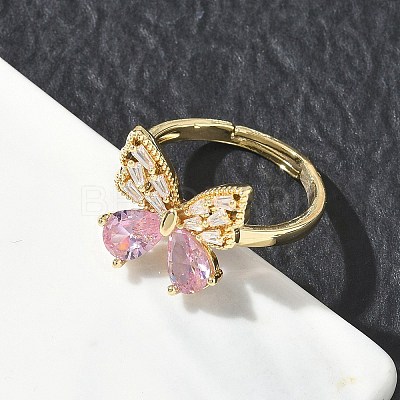 Brass & Cubic Zirconia Finger Rings CU-CBA7E55-10G-1