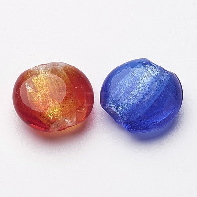 Handmade Silver Foil Glass Beads SLF20MMY-1-1