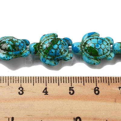 Synthetic Turquoise Dyed Beads Strands G-P507-05Q-1