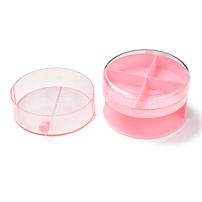 Round Plastic Jewelry Boxes OBOX-F006-08-1