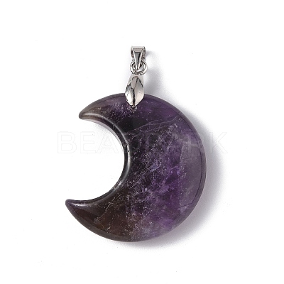 Natural Amethyst Pendants G-Z022-04C-1