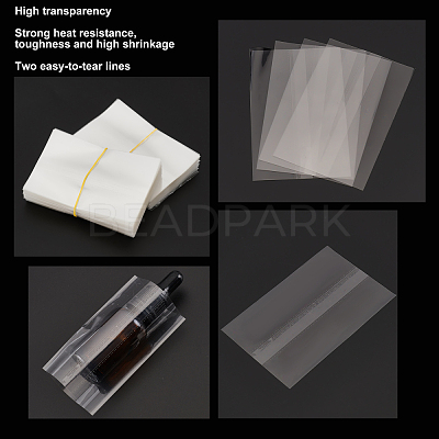 400Pcs Frosted Heat Shrink Sheets Film DIY-PH0006-14-1