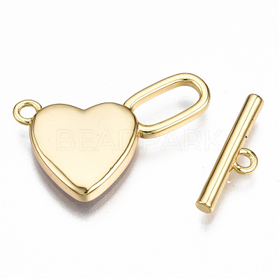 Brass Toggle Clasps KK-T063-88G-NF-1