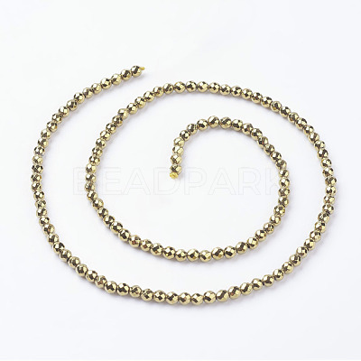 Non-Magnetic Synthetic Hematite Beads Strands X-G-G092-3mm-1-1