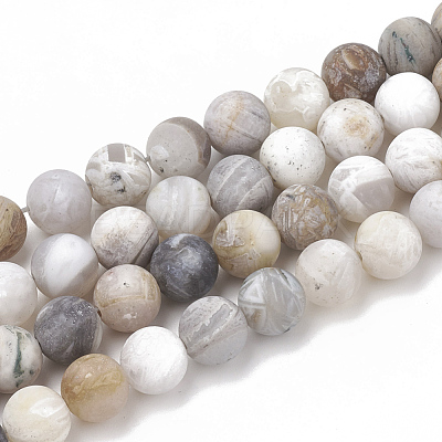Natural Bamboo Leaf Agate Beads Strands G-T106-026-1