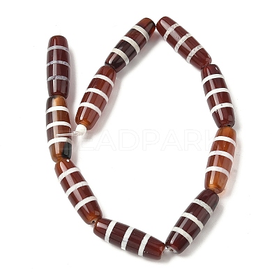 Rice Shape Tibetan Style dZi Beads Strands G-A269-A09-01-1
