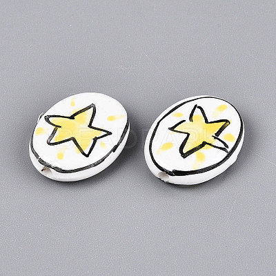 Handmade Porcelain Beads X-PORC-T134-07-1