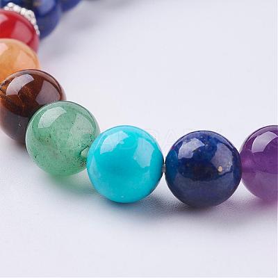 Gemstone Stretch Bracelets BJEW-F262-B-1