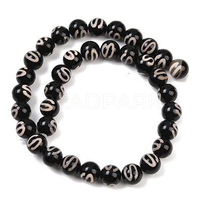 Tibetan Style dZi Beads Strands G-G328-A05-10mm-1