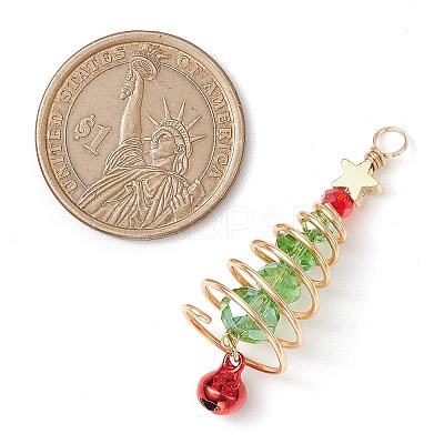 Christmas Brass & Glass Pendants PALLOY-JF02991-03-1