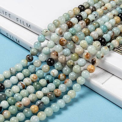 Natural Flower Amazonite Beads X-Z26N5018-1