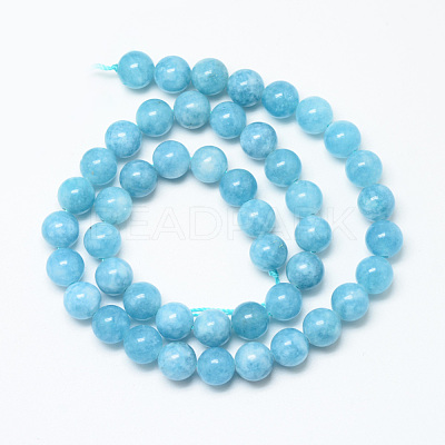 Natural Blue Quartz Beads Strands G-R345-6mm-29-1-1
