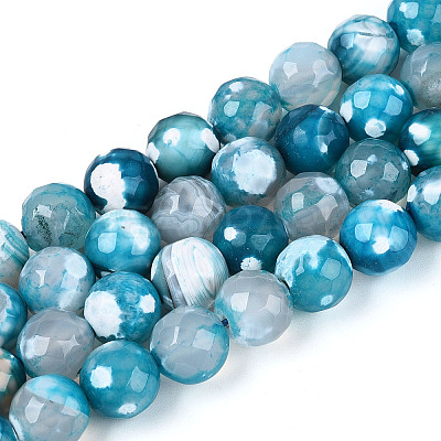 Dyed & Heated Natural Fire Crackle Agate Beads Strands G-N359-01B-06-1