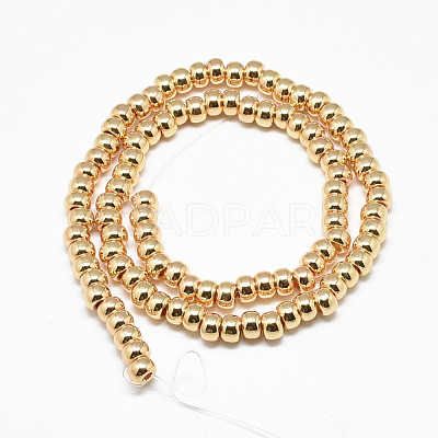 Electroplate Non-magnetic Synthetic Hematite Beads Strands G-Q465-38KC-1